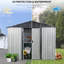 8x4 Metal Outdoor Storage Shed White And Black