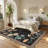 Scalloped Rug Machine Washable Floral Living Room Rugs Non Slip Bedroom Carpet for Nursery Dining Room Dorm Office-60734417-60734430