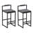 Luxurious Velvet Upholstered Bar Stools With Footrest And Backrest, Set Of 2 For Modern Kitchen Islands And Dining Areas-1400888212