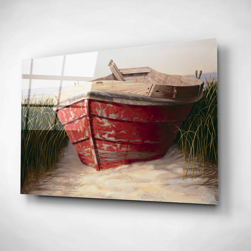 Bateau rouge par Karl Soderlund - impression sans cadre, H 12 po x l 16 po x P 0,13 po