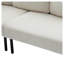 Causeuse surdimensionnée en velours côtelé beige avec poches latérales et pieds en métal United Can Win