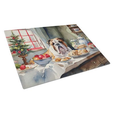 Planche à découper en verre English Bulldog
