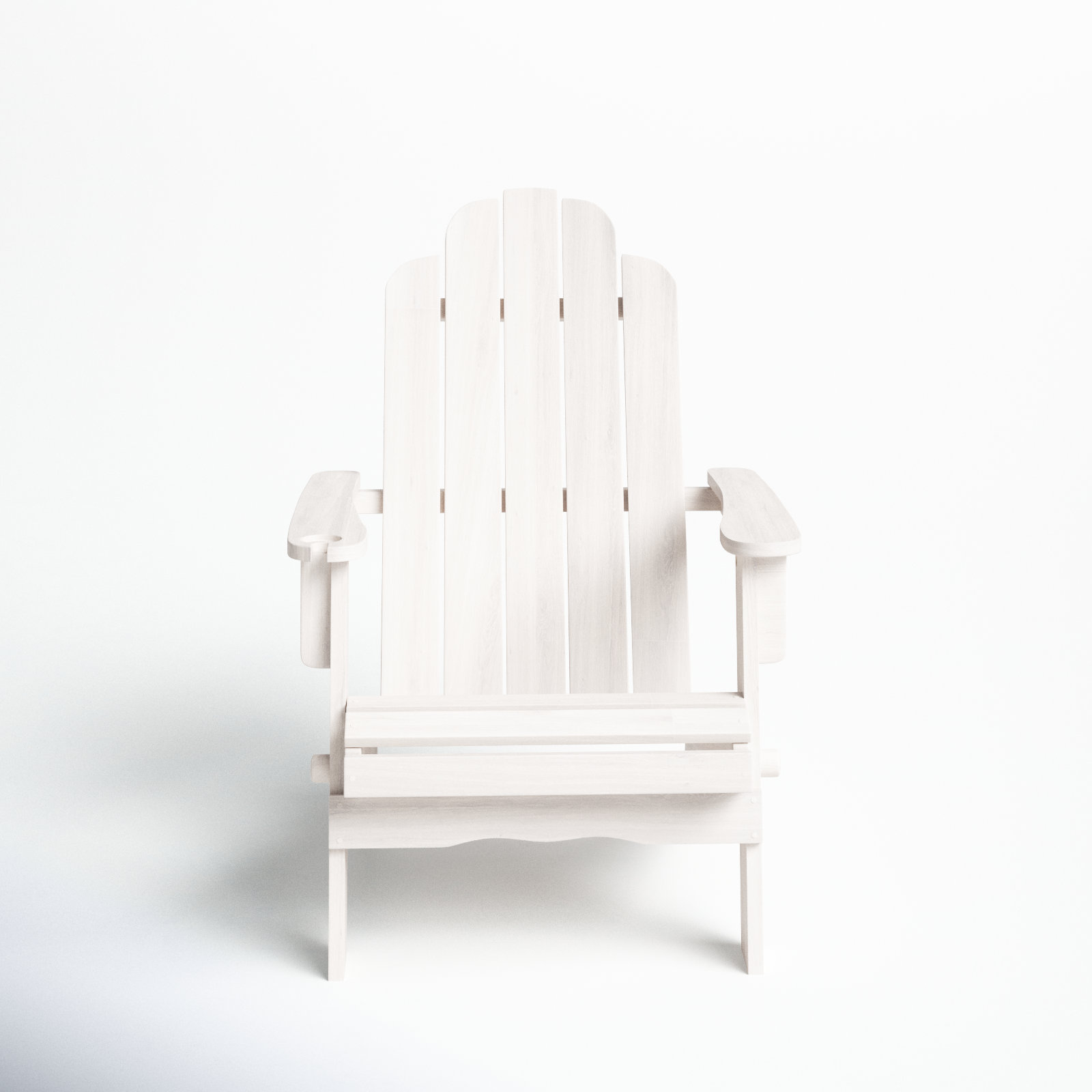 Blackwell Acacia Foldable Outdoor Adirondack Chair, White Wash