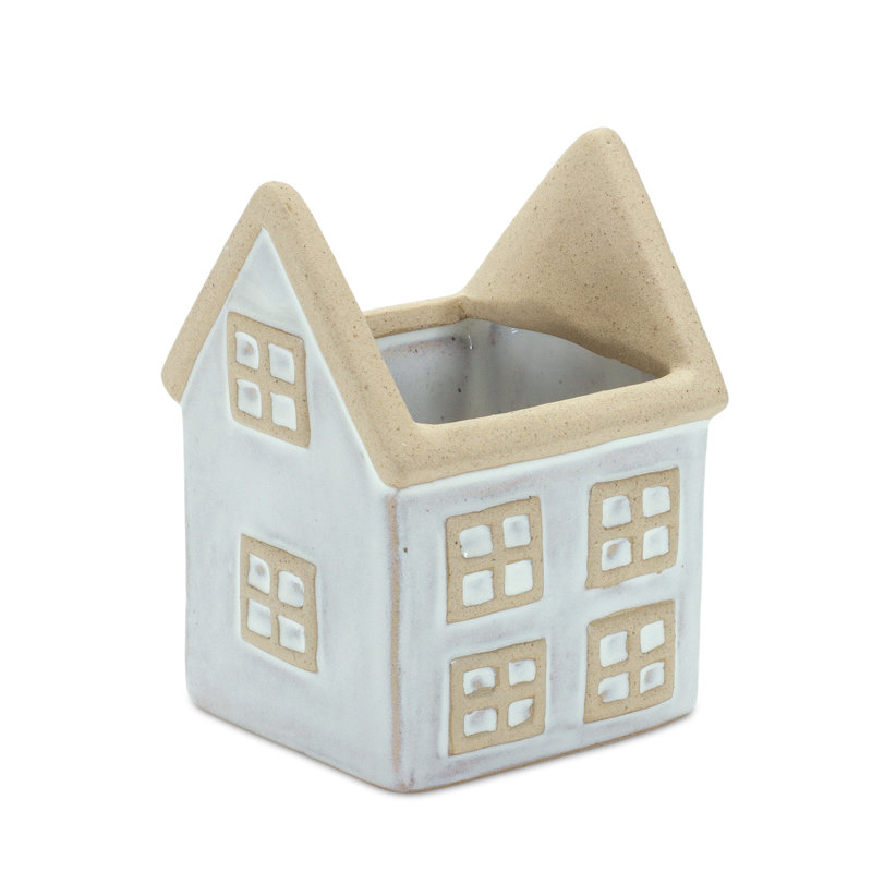 Ensemble de 2 pots de fleurs en porcelaine Alisbha