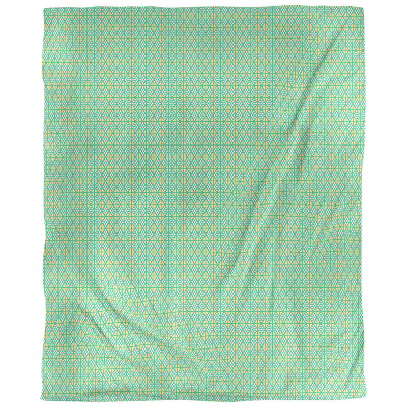 Housse de couette simple Katelyn Elizabeth, Housse de couette pour lit simple, Bleu-vert moyen / jaune pâle