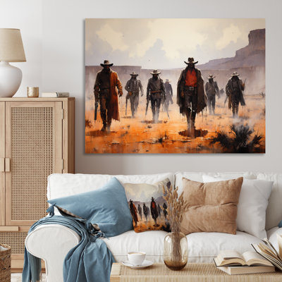 «Western Frontier Vigilantes Cowboys I», art mural sur toile Western