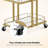 Khalis Salon Metal Multi-Purpose Utility Trolley Cart, Rolling Cart with Wheels
