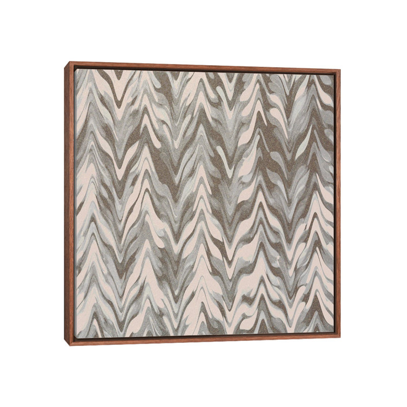 Pattern A by Kimberly Allen - Print on Canvas, Brown Floater Frame, 45.72 cm H x 45.72 cm W