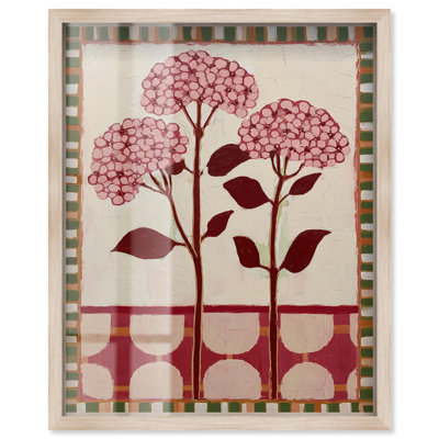 Décoration murale Rustic Bloom II Shadowbox par Art Remedy, cadre blond, 36 x 45