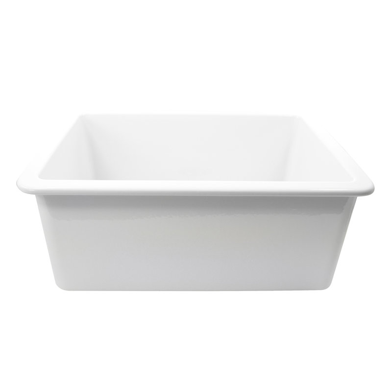 Nantucket Sinks 24-Inch Undermount Fireclay Kitchen Sink Wellfleet-2419W