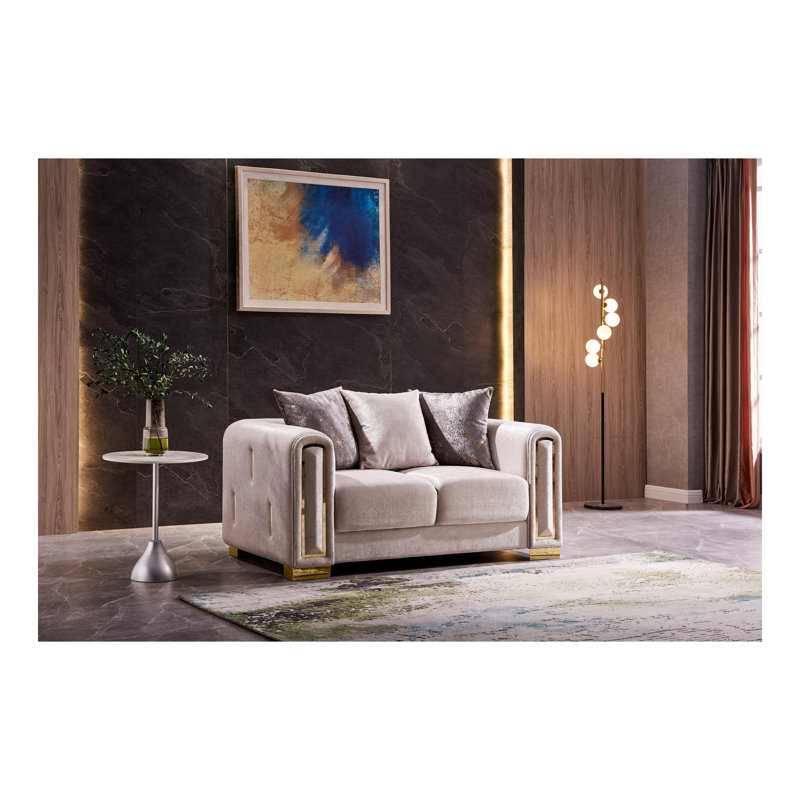 Causeuse de style moderne beige, Beige