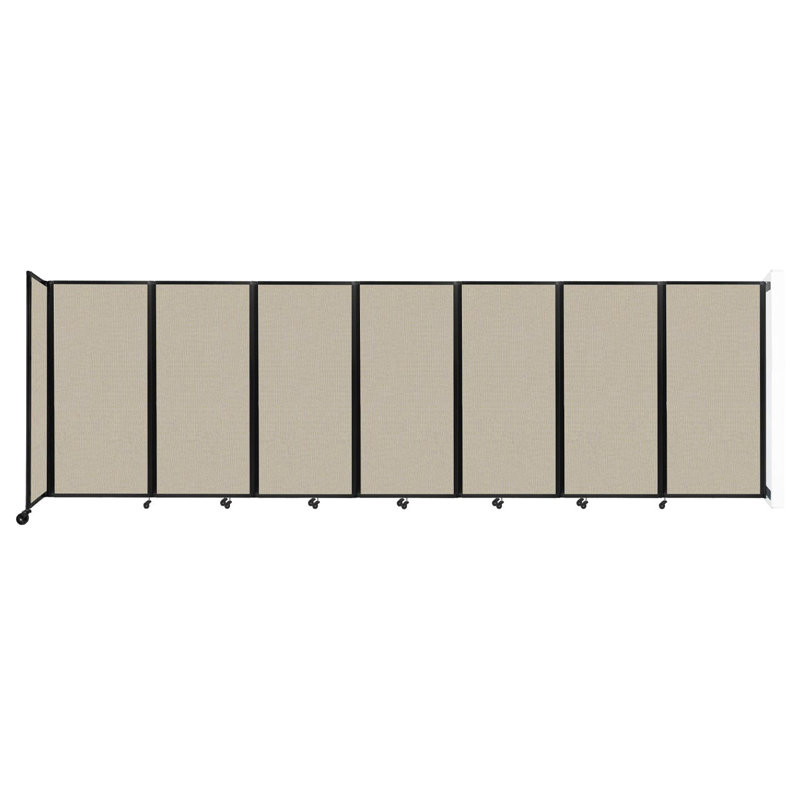 11 - Cloison pliante à panneaux, 7, H 72 po x l 234 po x P 12 po, Sable
