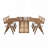 Wood Top Dining Table With Wood Base-2039962524