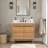 Kayla 36 In. Single Sink Bathroom Vanity In Natural Teak