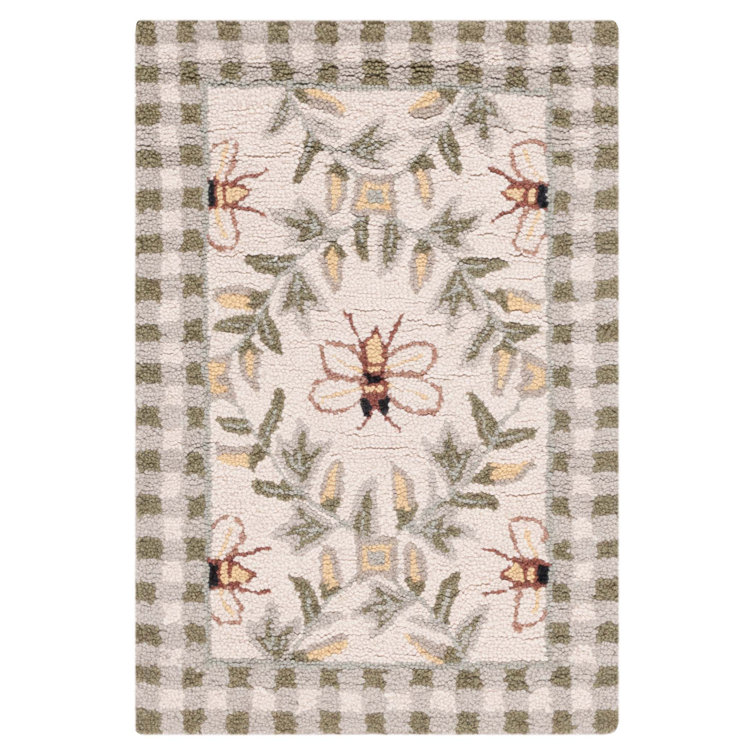 Elara Floral Handmade Wool Area Rug