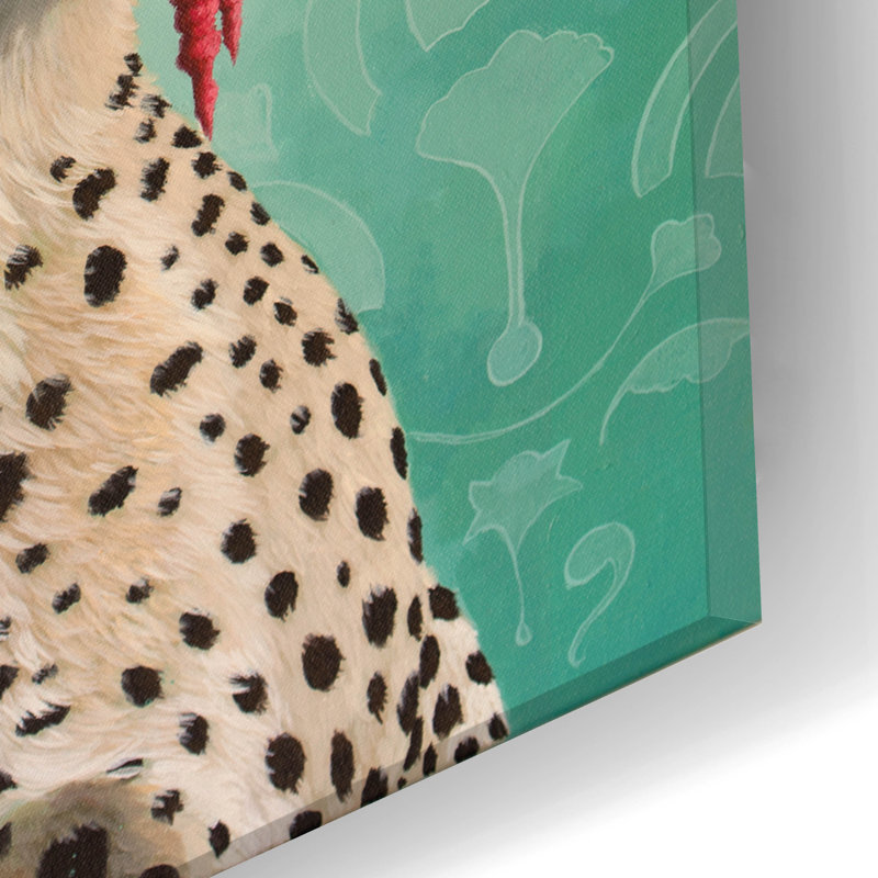  «Cheetah On Seaglass» par Heather Gauthier, art mural en verre acrylique, 12 po x 24 po, H 24 po x l 12 po