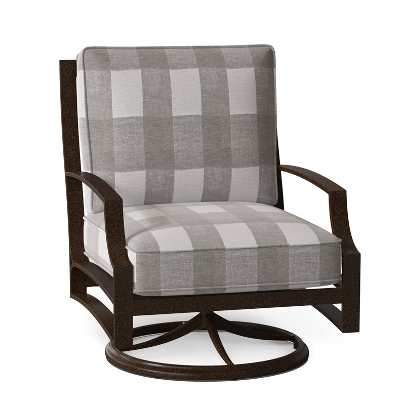 Seal Cove Outdoor Swivel Lounge Chair, Chestnut Brown, Brisa Lasso Distressed