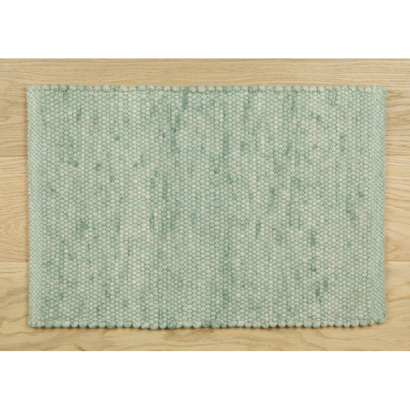Solid Colour Wool Area Rug, 70 x 140cm