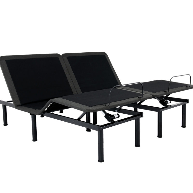 King Size Bed Adjustable Base - Quick Assembly, 12" Legs, Comfort Solution For Foldable Design, Wireless Speaker Feature