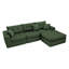 Canapé-lit en coin avec méridienne à compression Corduroy, canapé modulaire en forme de L avec éponge à haute densité, canapé convertible sans assemblage requis pour le salon, appartement, chambre d'amis-133674352-133674349