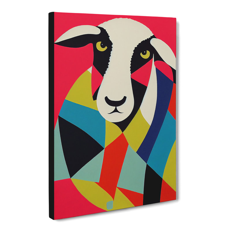 Sheep Pop - Wrapped Canvas, 50cm H x 35cm W x 3cm D