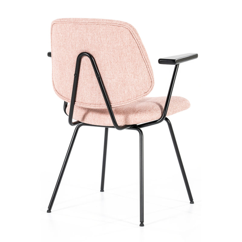 Lynn Upholstered Arm Chair, Pink