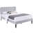 Upgraded Velvet Upholstered Platform Bed with Adjustable Headboard, Reinforced & Quiet Design, No Box Spring Needed, Sturdy Wood Slat Support, Easy Assembly-1115971815-1129005726