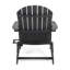 Chaise rustique en bois gris foncé avec porte-gobelets et fonction pliante, 34,65 po H, 35,21 l, P 30,84, 21,74 lb, pour patio en bois-10319192