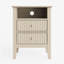 Table de chevet cannelée 18 po à 2 tiroirs, table de chevet moderne pour chambre à coucher 18 po, canapé et table de bout avec rangement-129366150-129366148