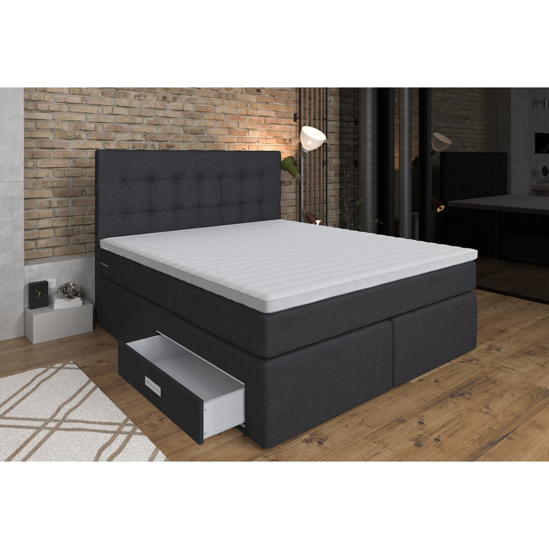 Boxspringbett Simonds mit Topper und Bettkasten