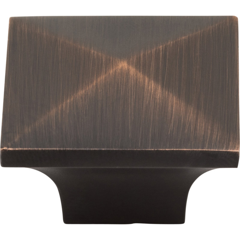 Cairo 1 1/4" Length Square Knob, Brushed Oil Rubbed Bronze