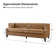 Theotis 84"W Chesterfield Button-Tufting Genuine Leather Sofa with Solid Wood Legs
