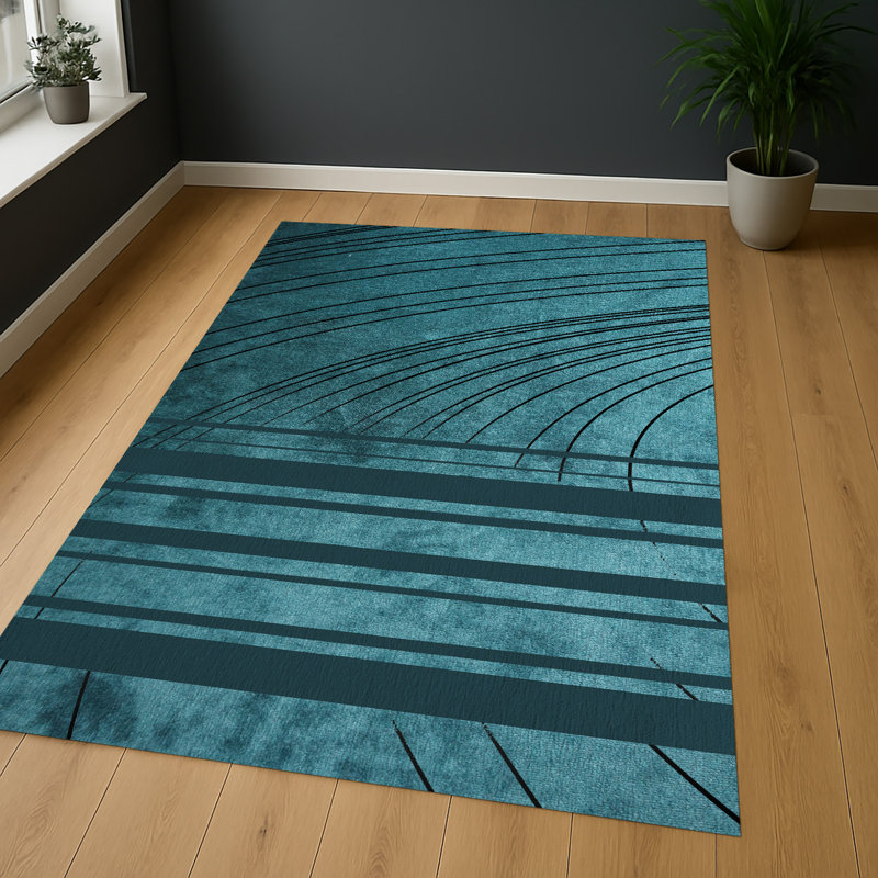 Geometric Area Rug, Runner 70 x 140 cm