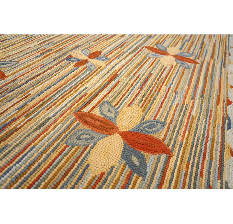 Hand Hooked Cotton Geometric Area Rug