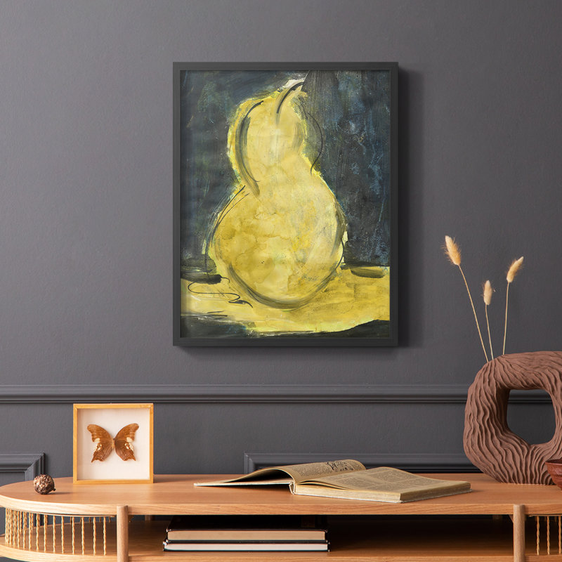 Reproduction encadrée Urban Pear II - bois massif, Noir, H 14 po x l 11 po