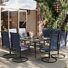 Ensemble repas pour patio 6 personnes avec chaises pivotantes