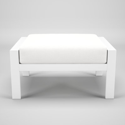 Townsend Metal Outdoor Ottoman With Sunbrella Cushion