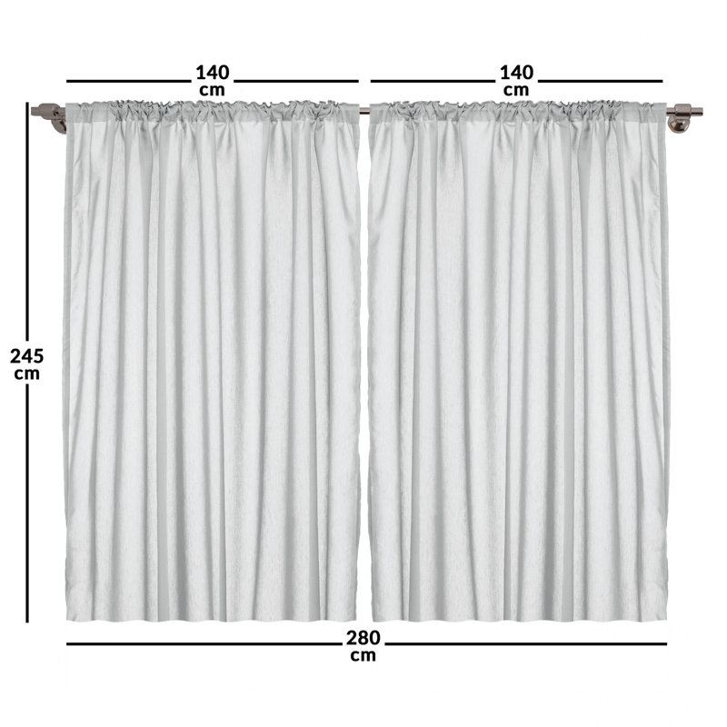 Window View of Classical Building 2 Piece Room Darkening Curtain Set, 280cm Width x 245cm Drop