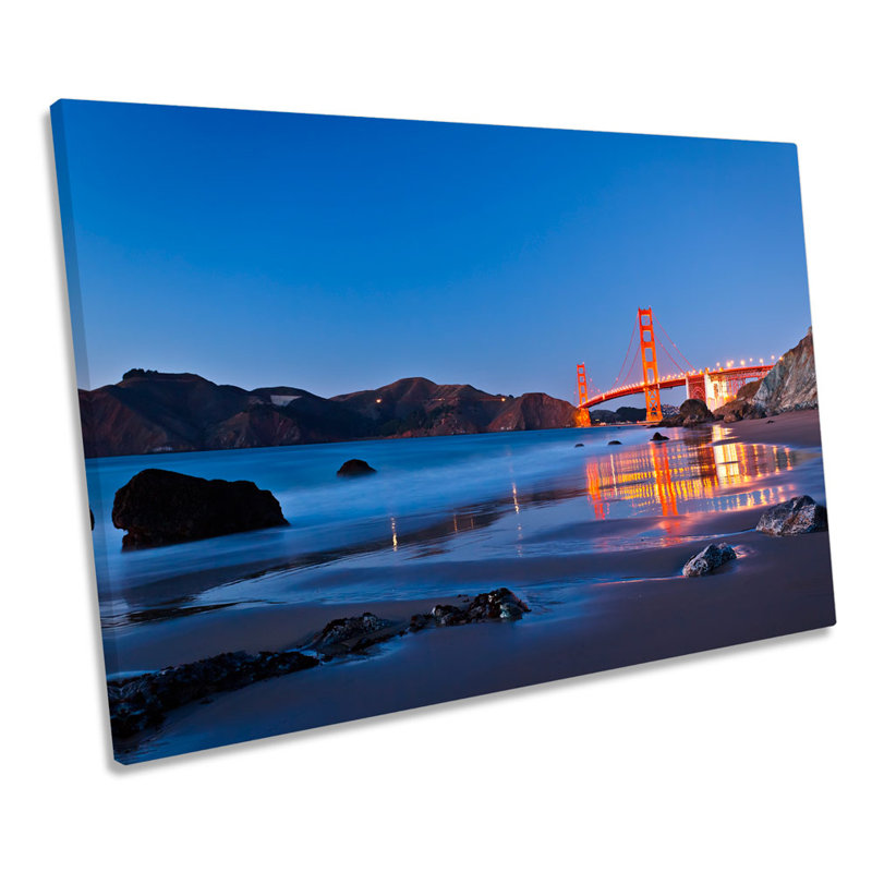 Golden Gate Bridge San Francisco - Wrapped Canvas Print, 81.3cm H x 121.9cm W x 4cm D