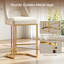 Tabouret de bar moderne à hauteur de comptoir 26,7 po avec structure en métal-296955640-296955641
