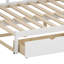 Lit de jour rembourré avec tiroirs de rangement, style contemporain