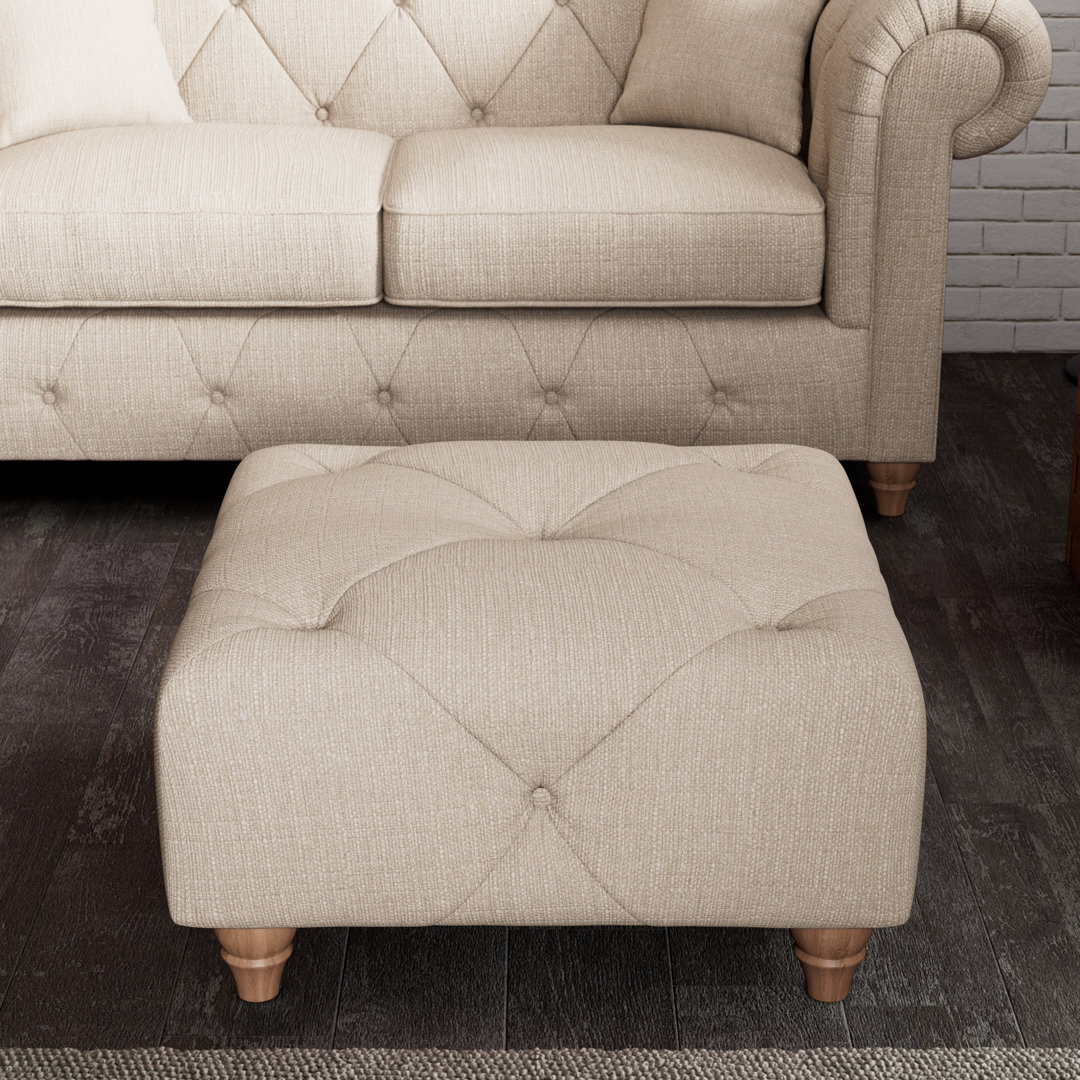 Ellrich 65cm Wide Tufted Rectangle No Pattern Footstool Ottoman