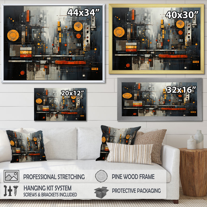 " Urban Rhythms ", Black Single Picture Framed, 30" H x 40" W x 1.5" D
