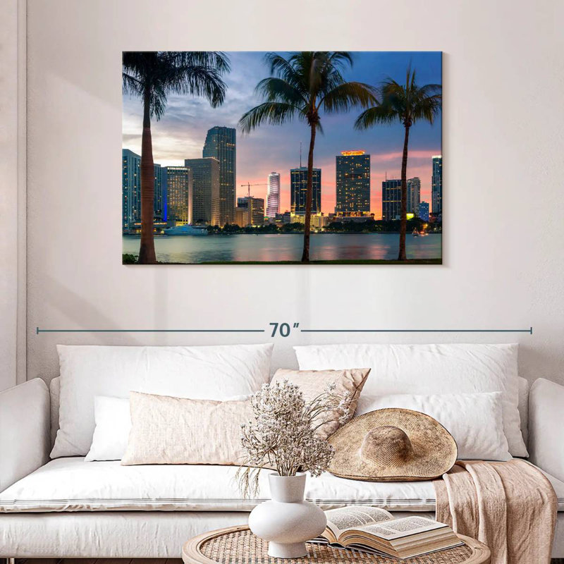 Hannes Miami, horizon au crépuscule, H 30 po x l 45 po