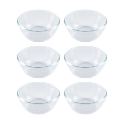 Turgla Home Glass Dinnerware Dia.2" H:1" 1 Oz. Round Clear Glass Ramekin (set Of 6)