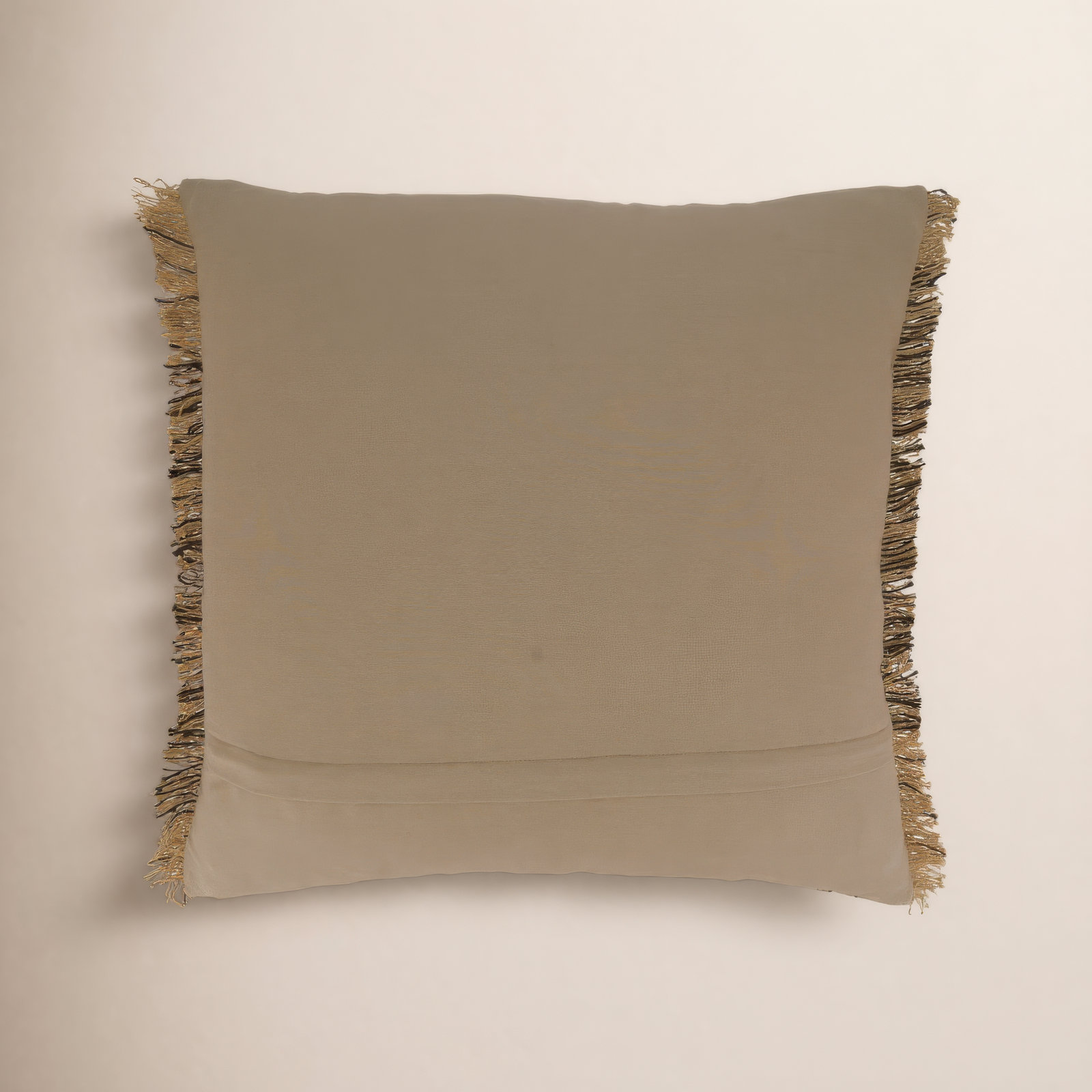 Carey Fringed Cotton Pillow Cover, Natural