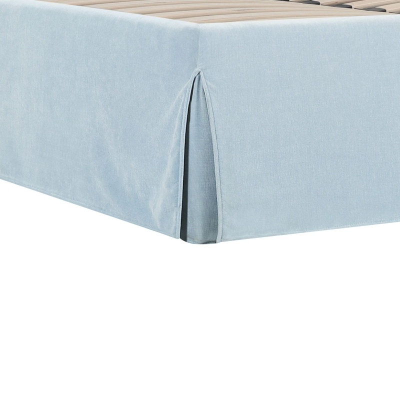Windcrest Upholstered Platform Storage Bed, King, Blue