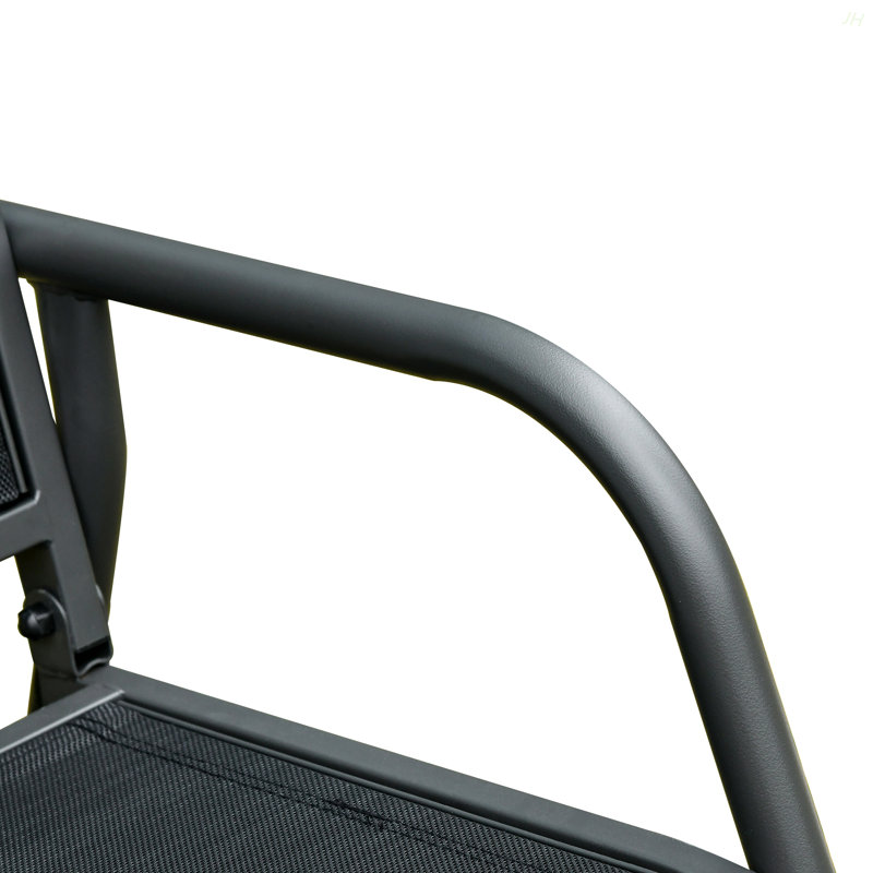 Banc oscillant pour 3 personnes Outsunny, Noir