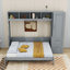 Ajae Murphy Bed with Storage Bookcase, Drawers and Wardrobe-588590547-590699969