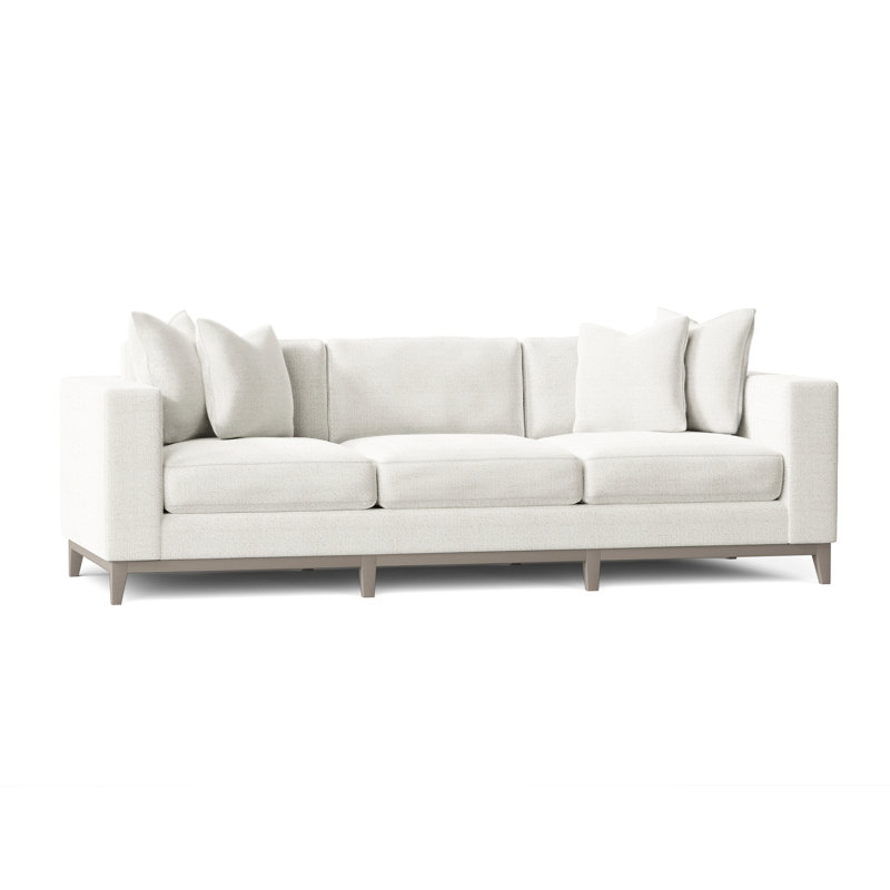 Noel 100" Square Arm Velvet Sofa, Akiko Graphite Performance 5534-011, Blanca